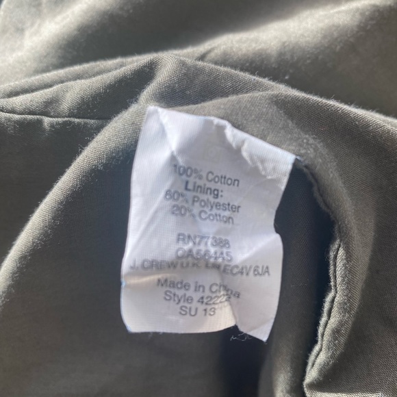 J. CREW Ripstop Utility / Army Jacket - Green - Picture 5 of 5